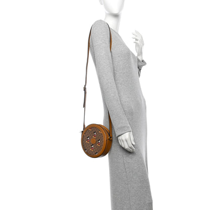 Gucci X DISNEY Mini Vintage GG Supreme Monogram Mickey Mouse Round Shoulder Bag Beige Vintage Sun Oil 2 of 10