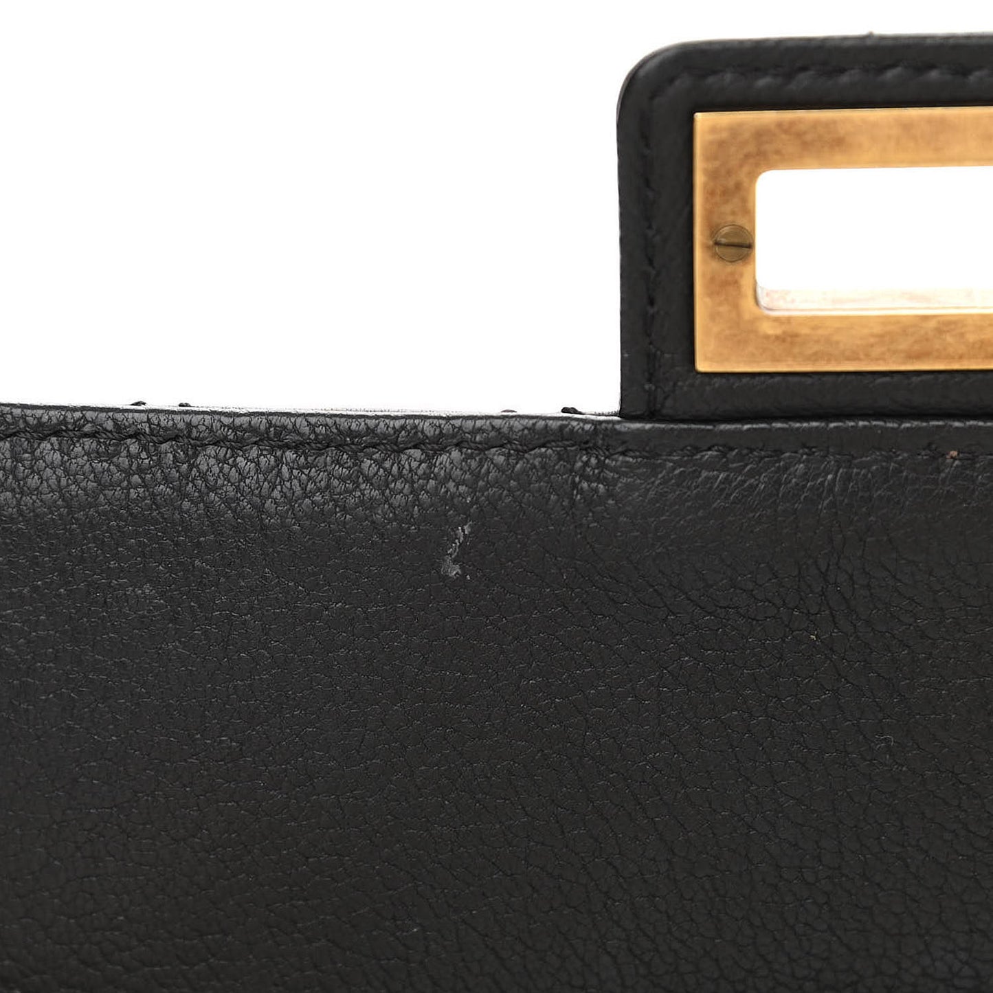 Goatskin Quilted Rita Flap Black