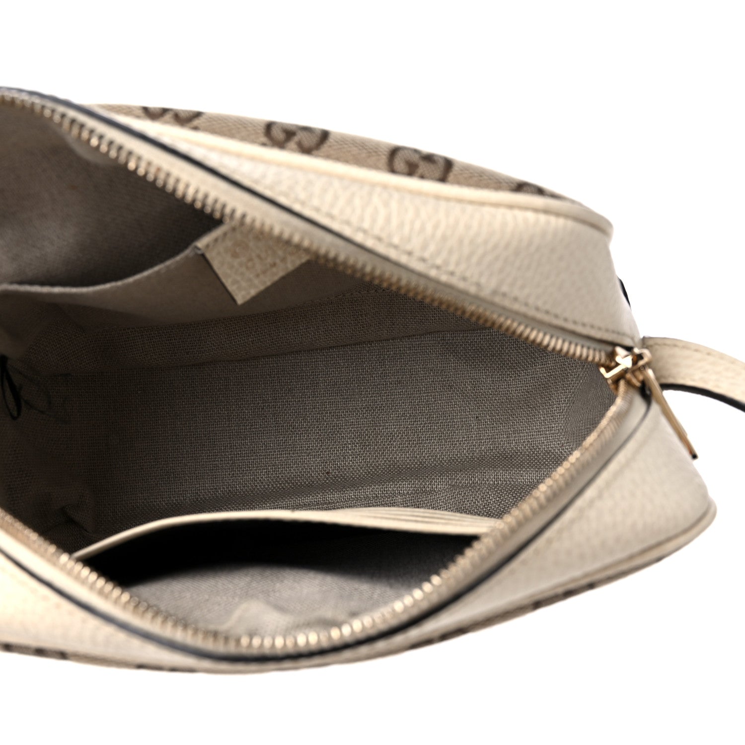 Gucci Monogram Dollar Calfskin Mini Bree Messenger Bag Beige Ebony Avoire 4 of 13