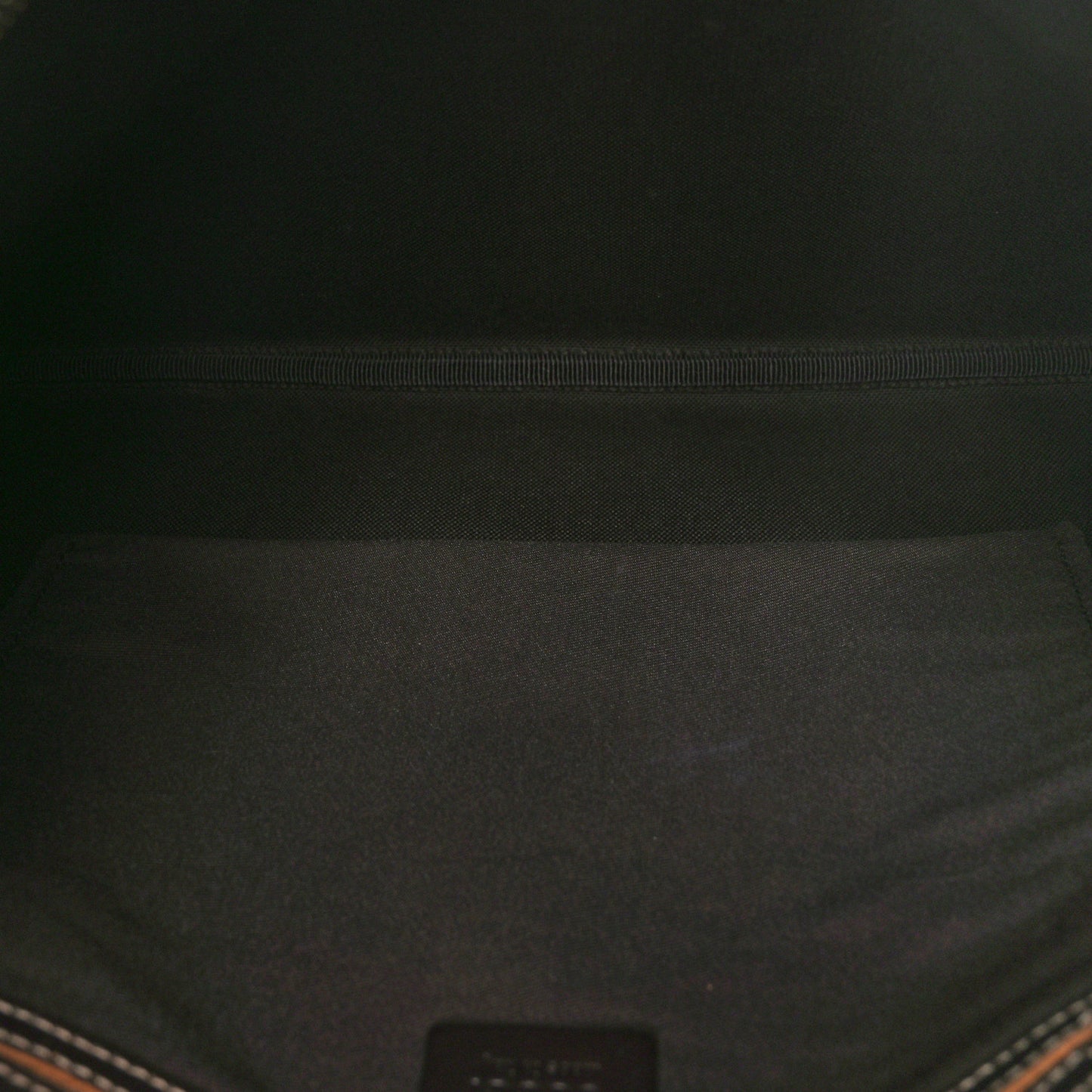 GG Supreme Monogram Medium Flat Messenger Bag Dark Brown