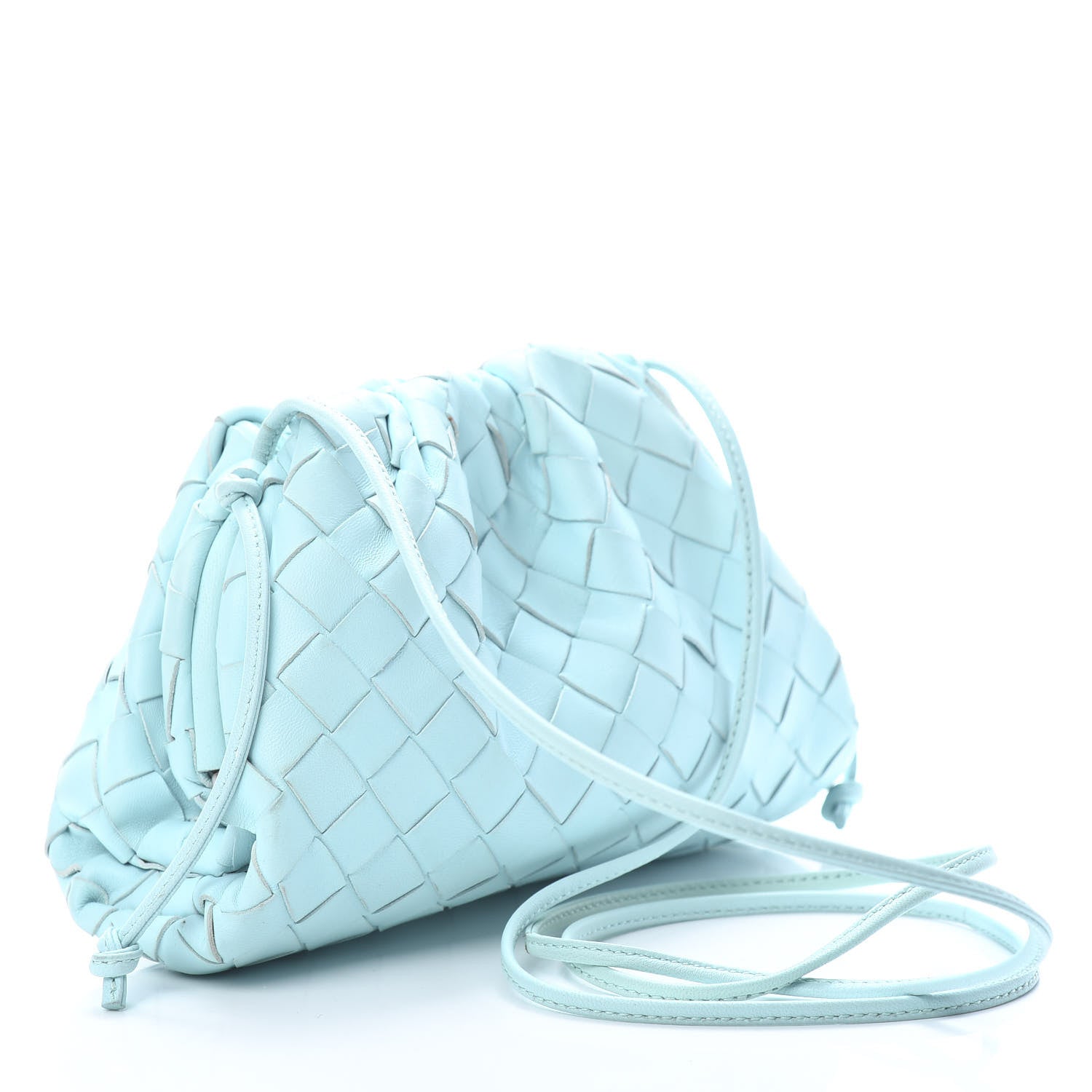 Bottega Veneta Nappa Intrecciato The Mini Pouch Topazio Silver 3 of 10