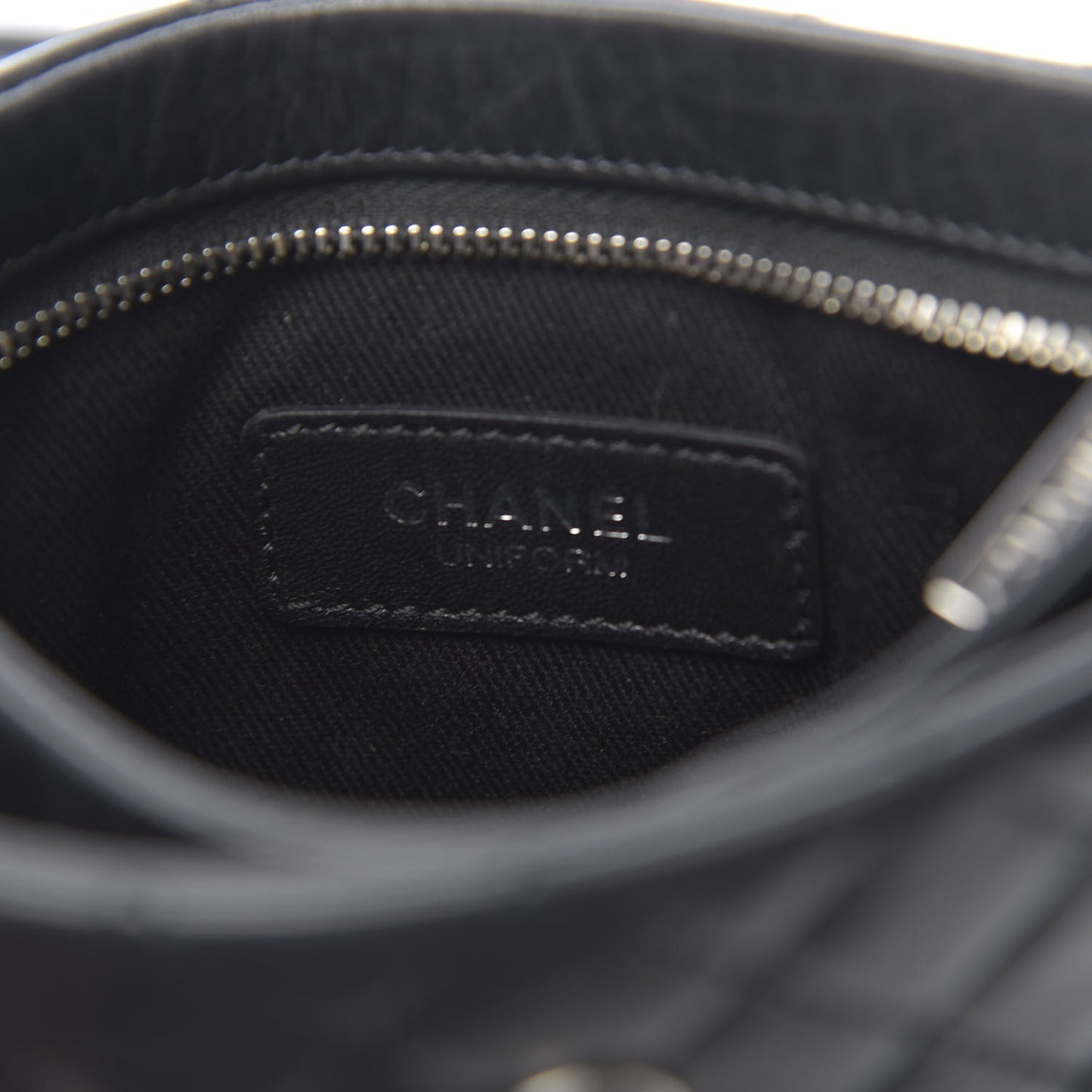 Calfskin Quilted Crossbody Bag Black