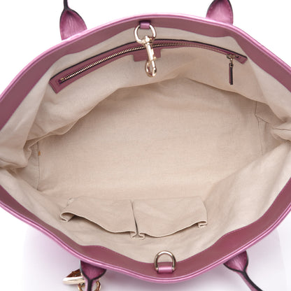 Gucci Metallic Soft Guccissima Large Heart Bit Charm Top Handle Tote Fresia Rose 7 of 15