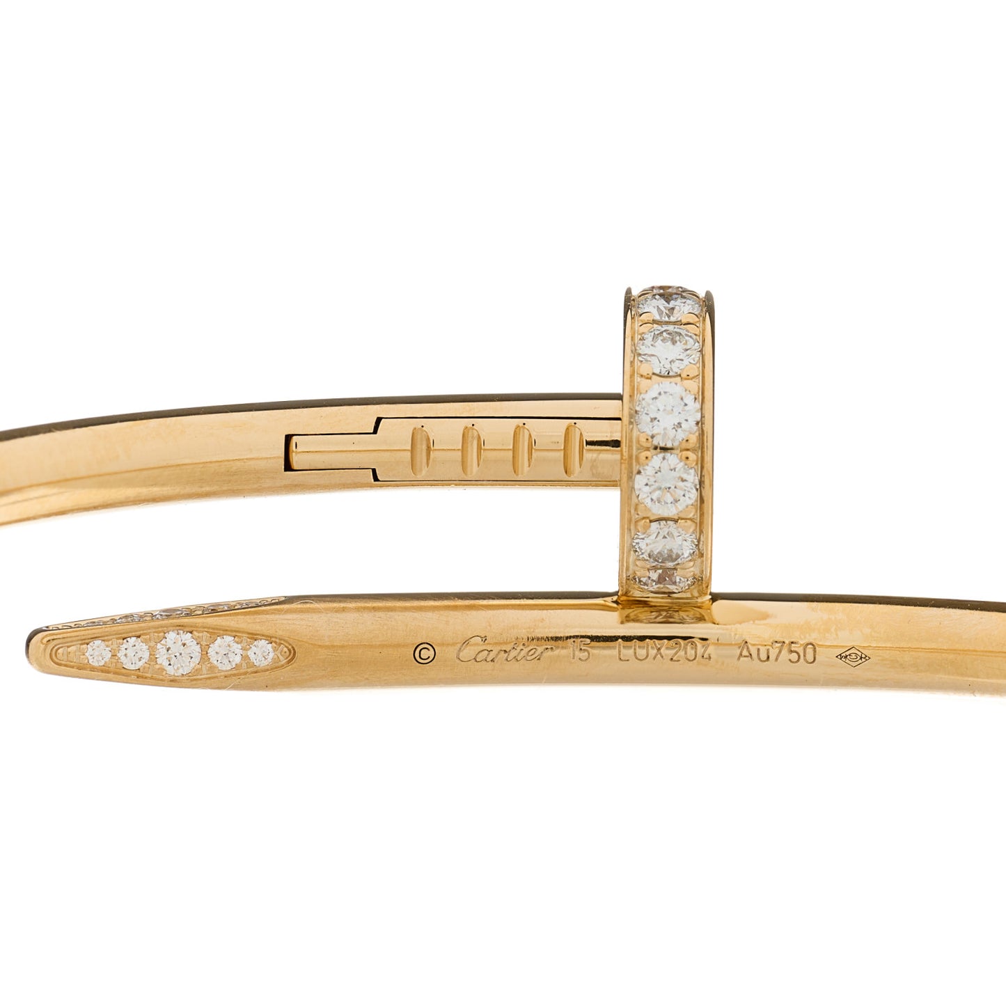 18K Yellow Gold Diamond Juste Un Clou Bracelet 15