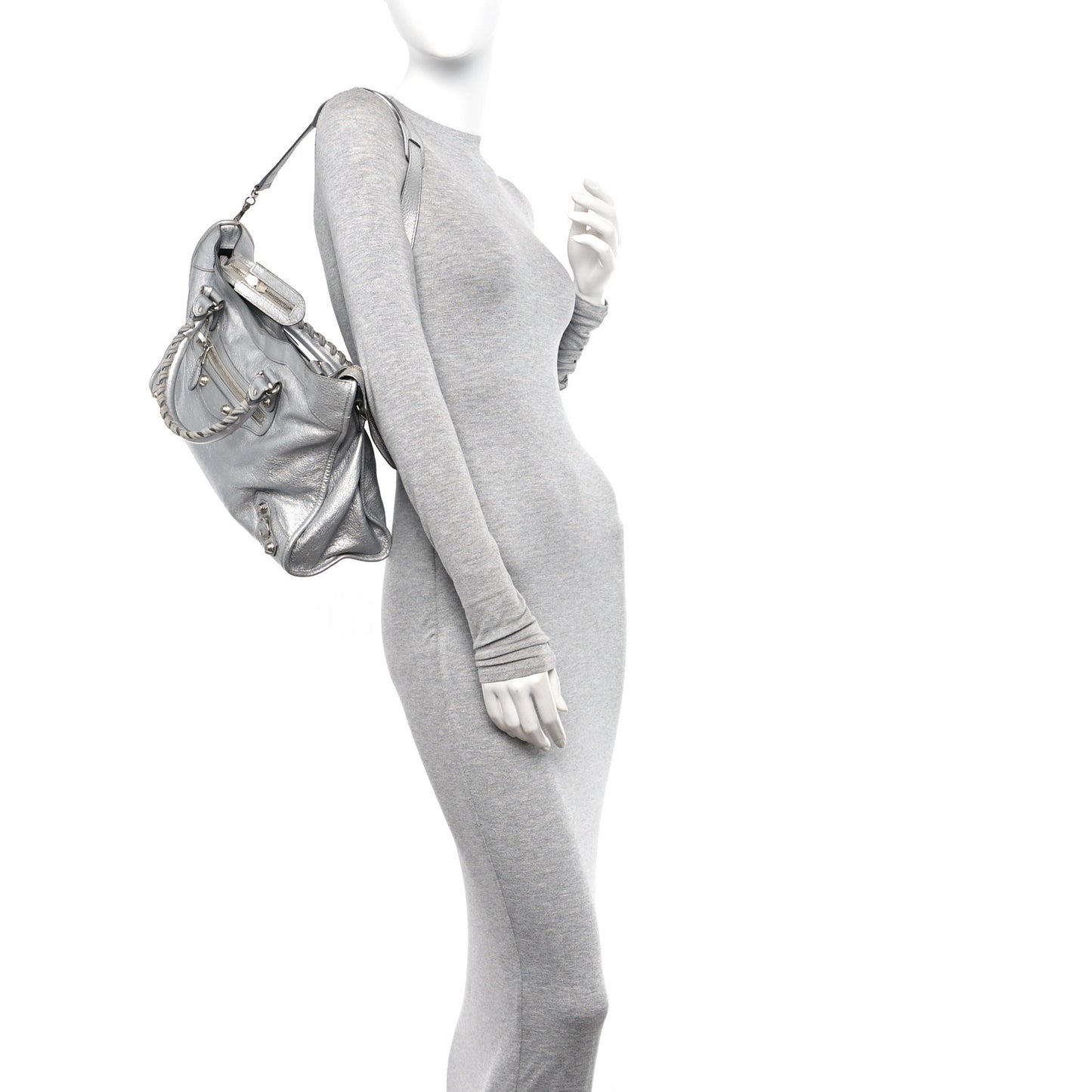 Metallic Agneau Giant 12 Silver Hardware City Gris Aluminum