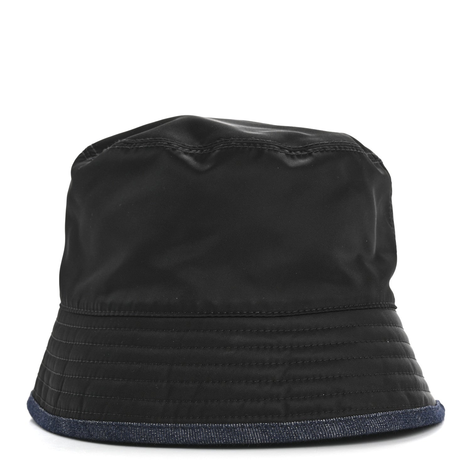 Prada Denim Re-Nylon Reversible M Bucket Hat Blue Black 10 of 12