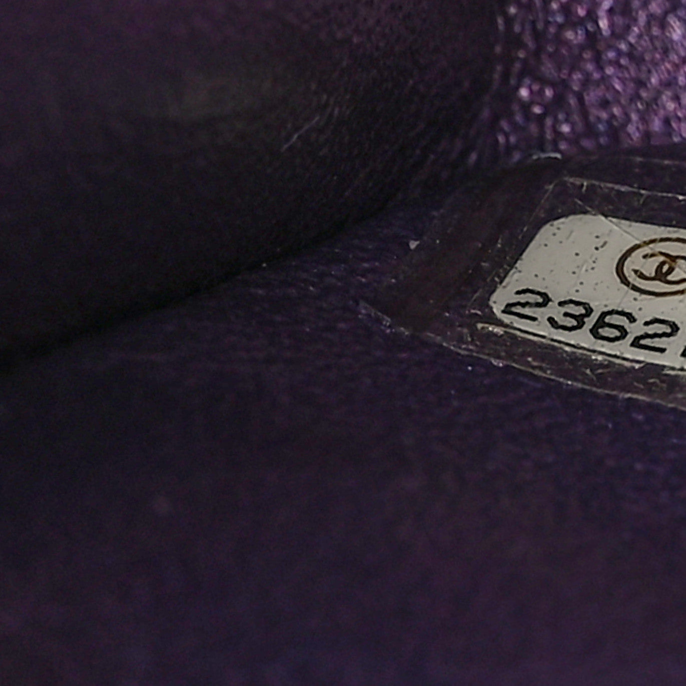 Chanel Iridescent Lambskin Quilted Medium Double Flap Dark Purple 7 of 9