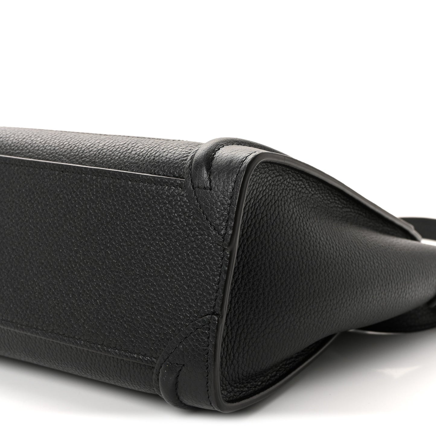 Drummed Calfskin Nano Luggage Black