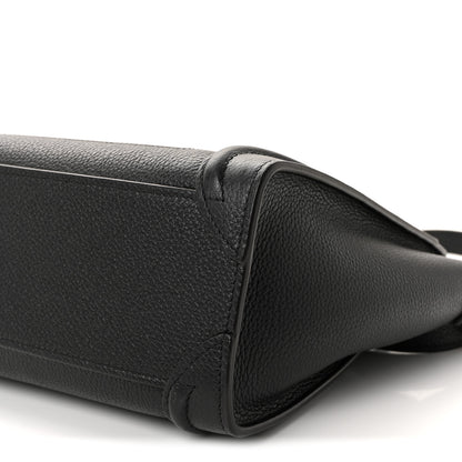 Celine Drummed Calfskin Nano Luggage Black 10 of 10
