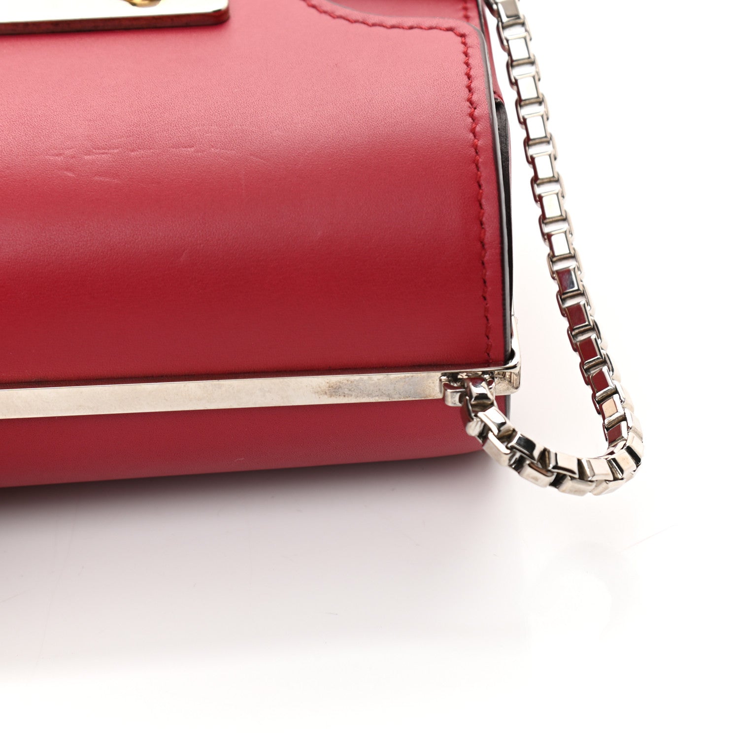 Balenciaga Smooth Calfskin Min Neo Classic Chain Box Rouge 14 of 14