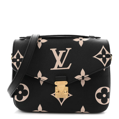 Louis Vuitton Empreinte Monogram Giant Pochette Metis Black Beige 1 of 9
