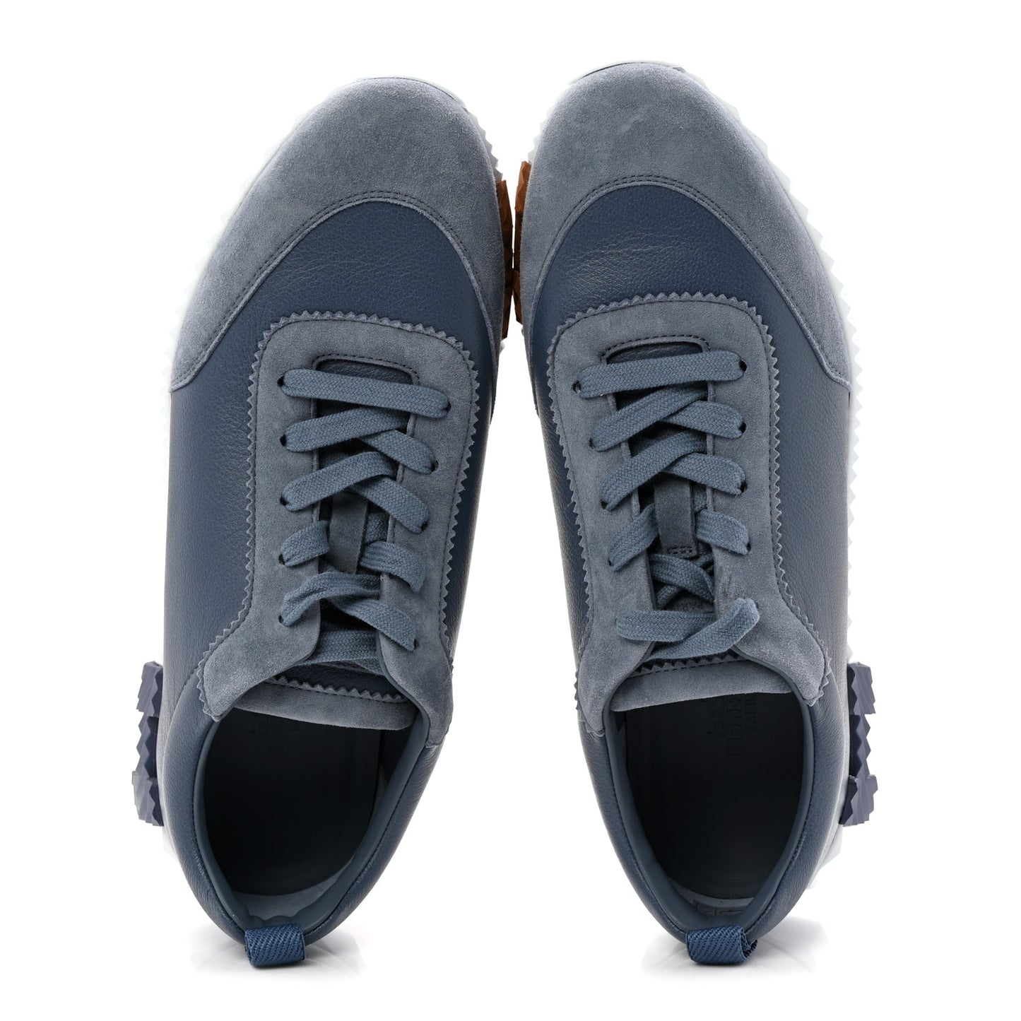 Sport Goatskin Suede Goatskin Womens Bouncing Sneakers 39 Bleu Mer