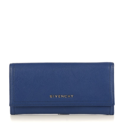 Givenchy Goatskin Pandora Flap Continental Wallet Deep Blue 1 of 8