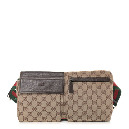 Gucci Monogram Web Belt Bag Dark Brown 1 of 11
