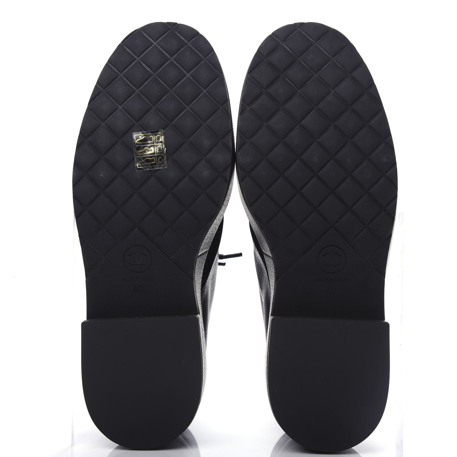 Chanel Goatskin Pearl Lace Up CC Short Boots 40 Brown Black 6 of 11