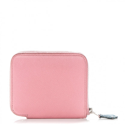 Hermes Epsom Silk'in Compact Wallet Rose Confetti Colvert 1 of 7