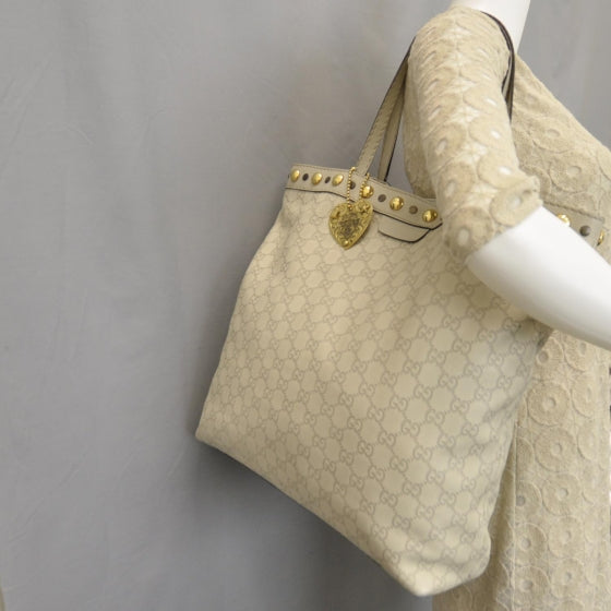 Guccissima Babouska Vertical Tote White