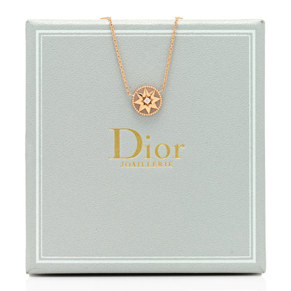 Christian Dior 18K Rose Gold Diamond Pink Opal Rose Des Vents Necklace 6 of 6
