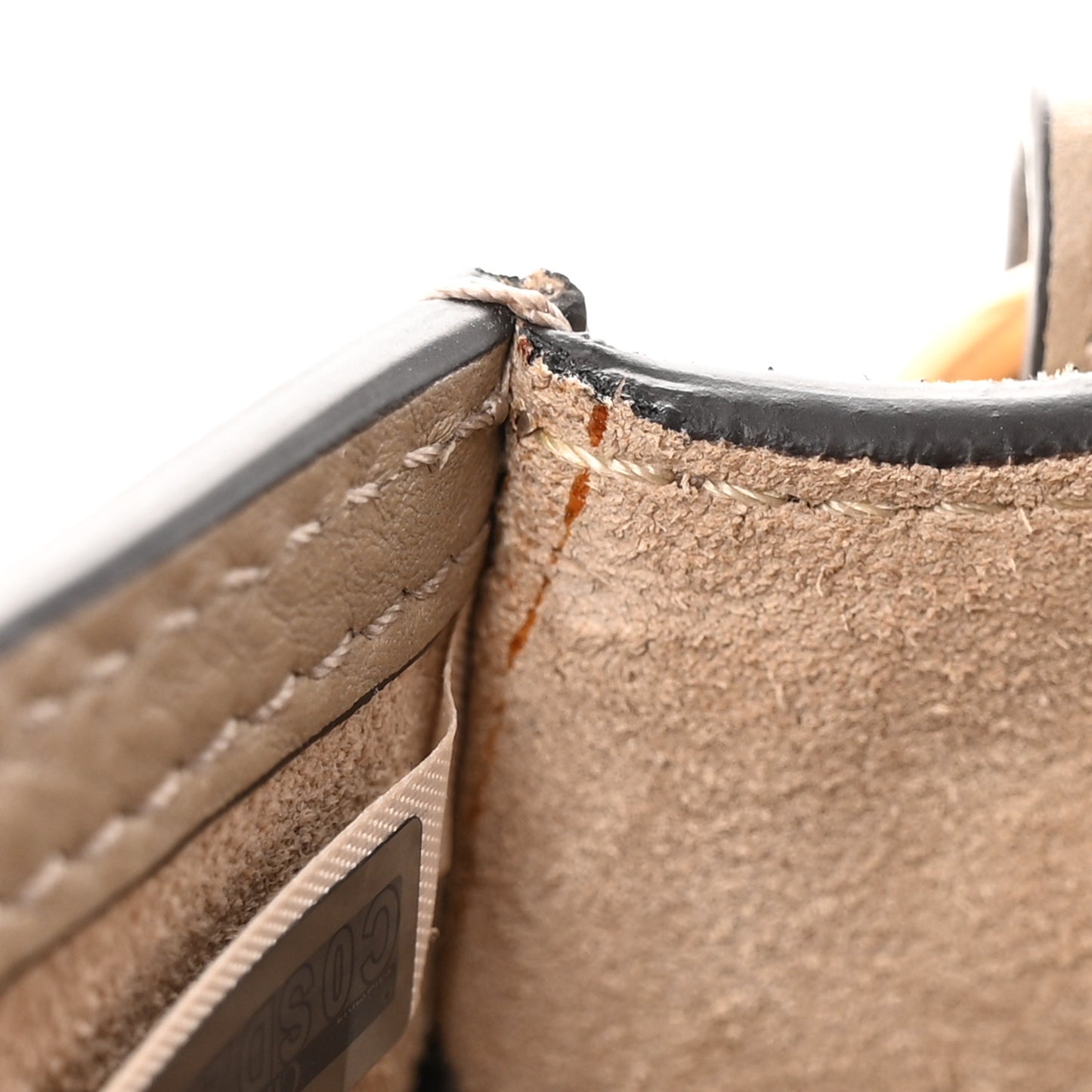 Calfskin Suede Small Nile Bracelet Bag Motty Grey