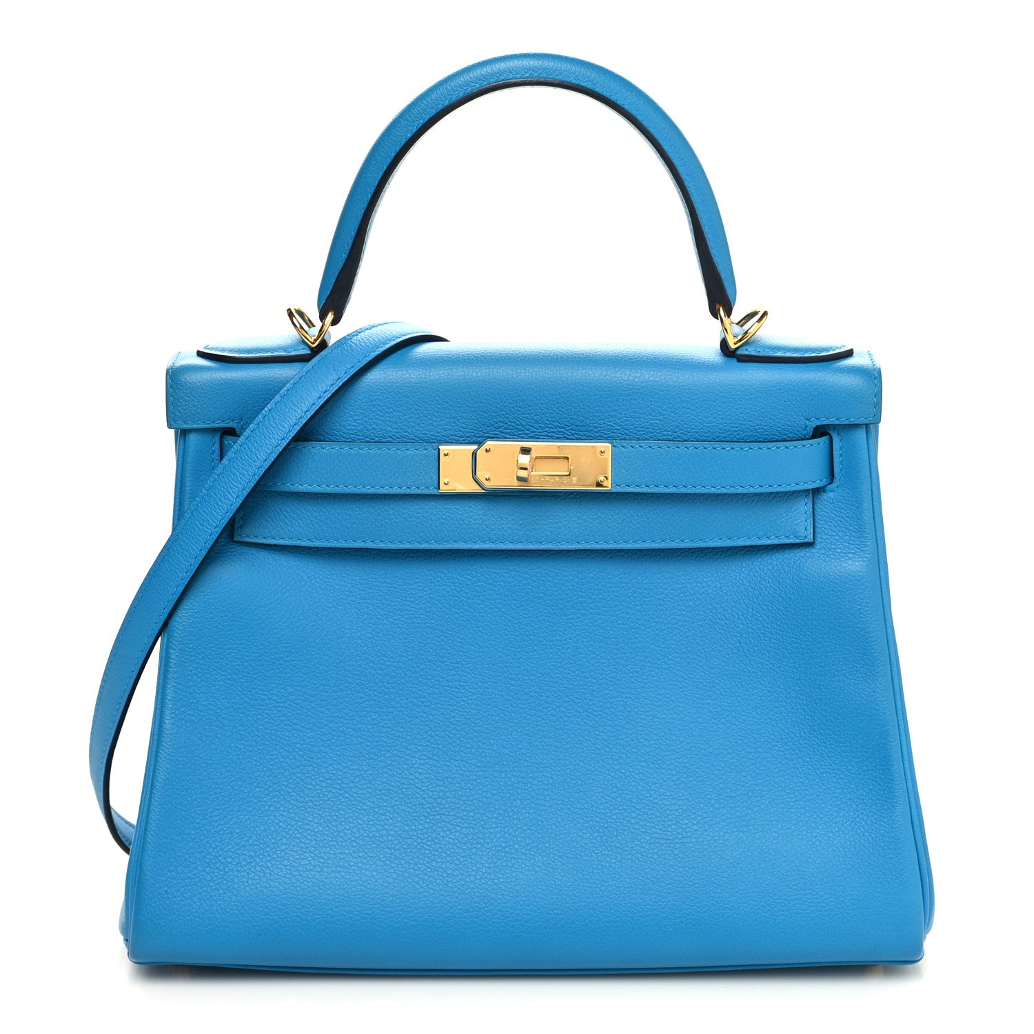 Hermes Evercolor Kelly Retourne 28 Bleu Frida 1 of 13