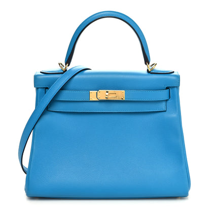 Hermes Evercolor Kelly Retourne 28 Bleu Frida 1 of 13