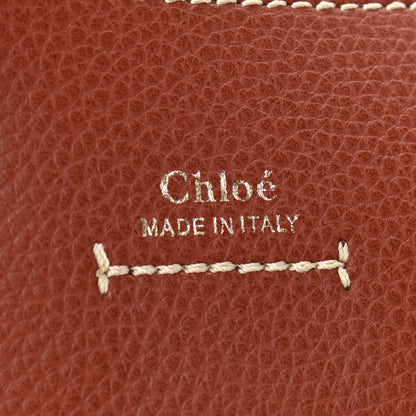 Chloe Grained Calfskin Small Darryl Saddle Crossbody Bag Sepia Brown 6 of 10