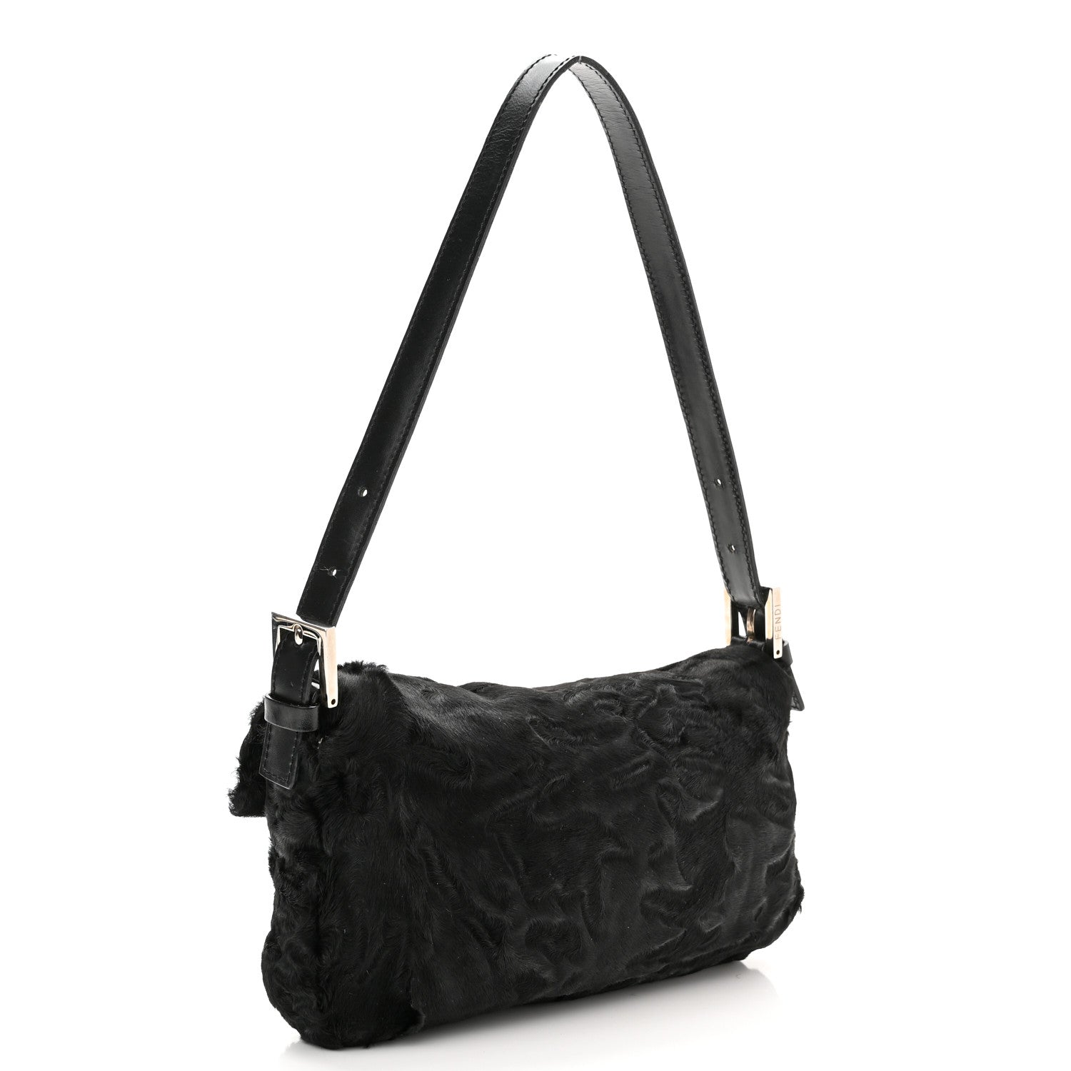 Fendi Persian Lamb Baguette Black 3 of 9