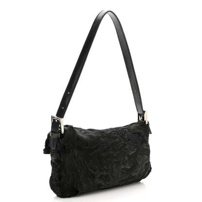 Fendi Persian Lamb Baguette Black 3 of 9