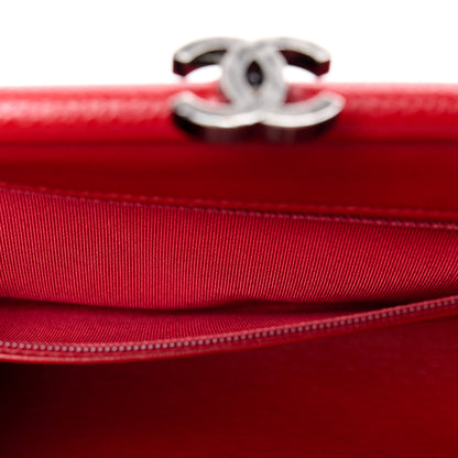 Chanel Caviar Quilted Timeless Clutch Red 11 of 11