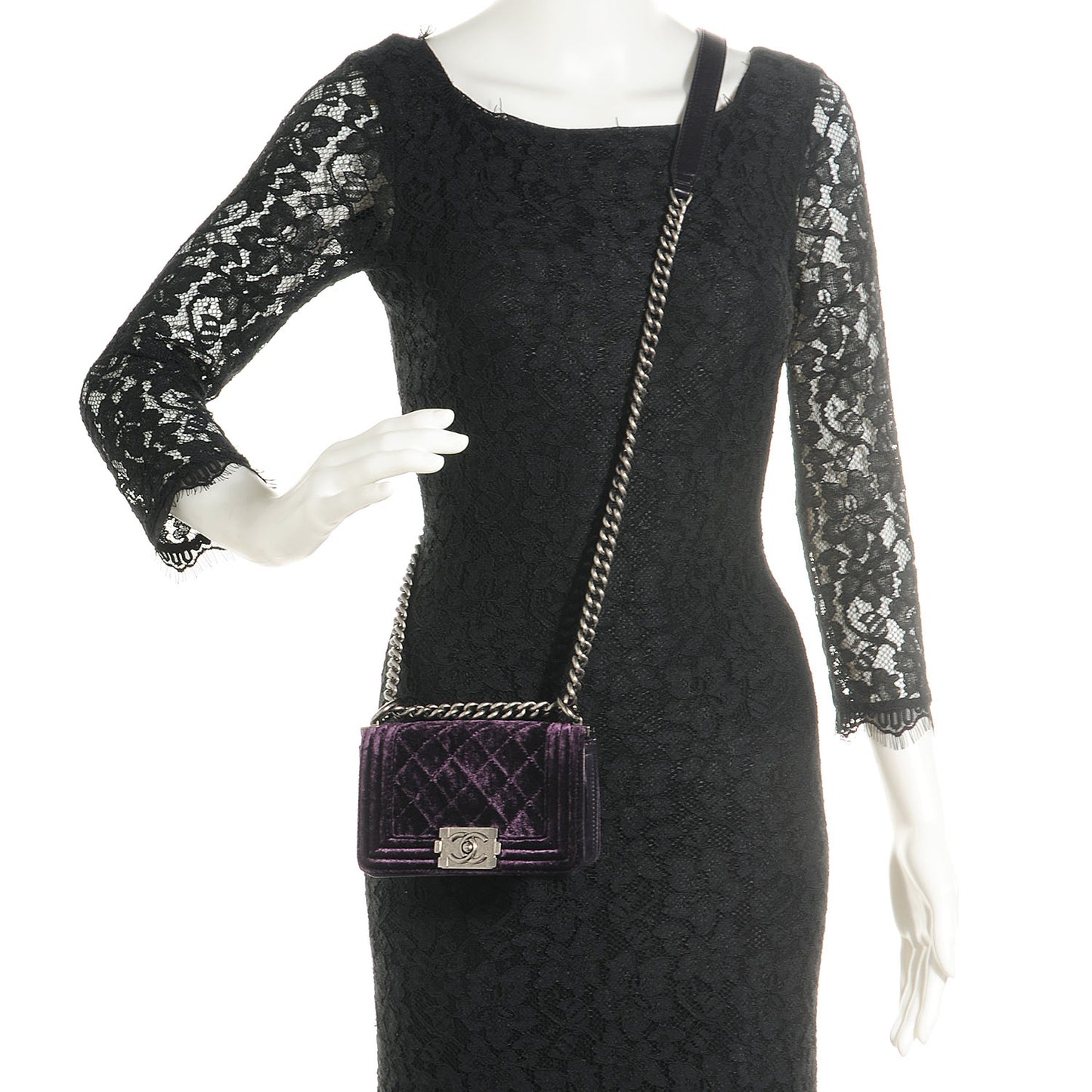 Velvet Mini Boy Flap Purple