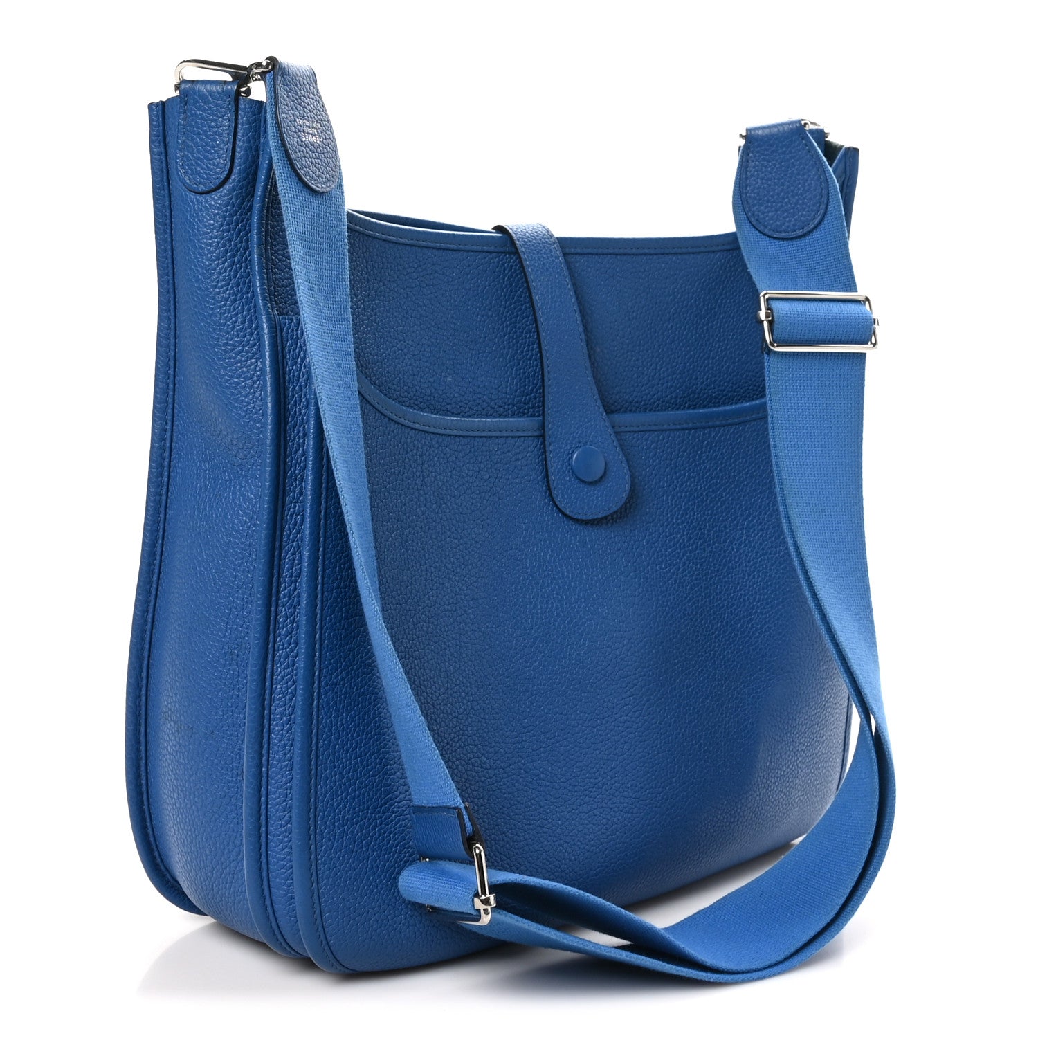 Hermes Taurillon Clemence Evelyne III GM Bleu France 3 of 11