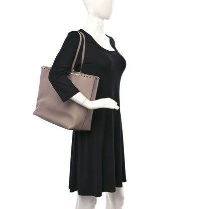 Valentino Garavani Grained Calfskin Rockstud Shoulder Tote Poudre 2 of 8