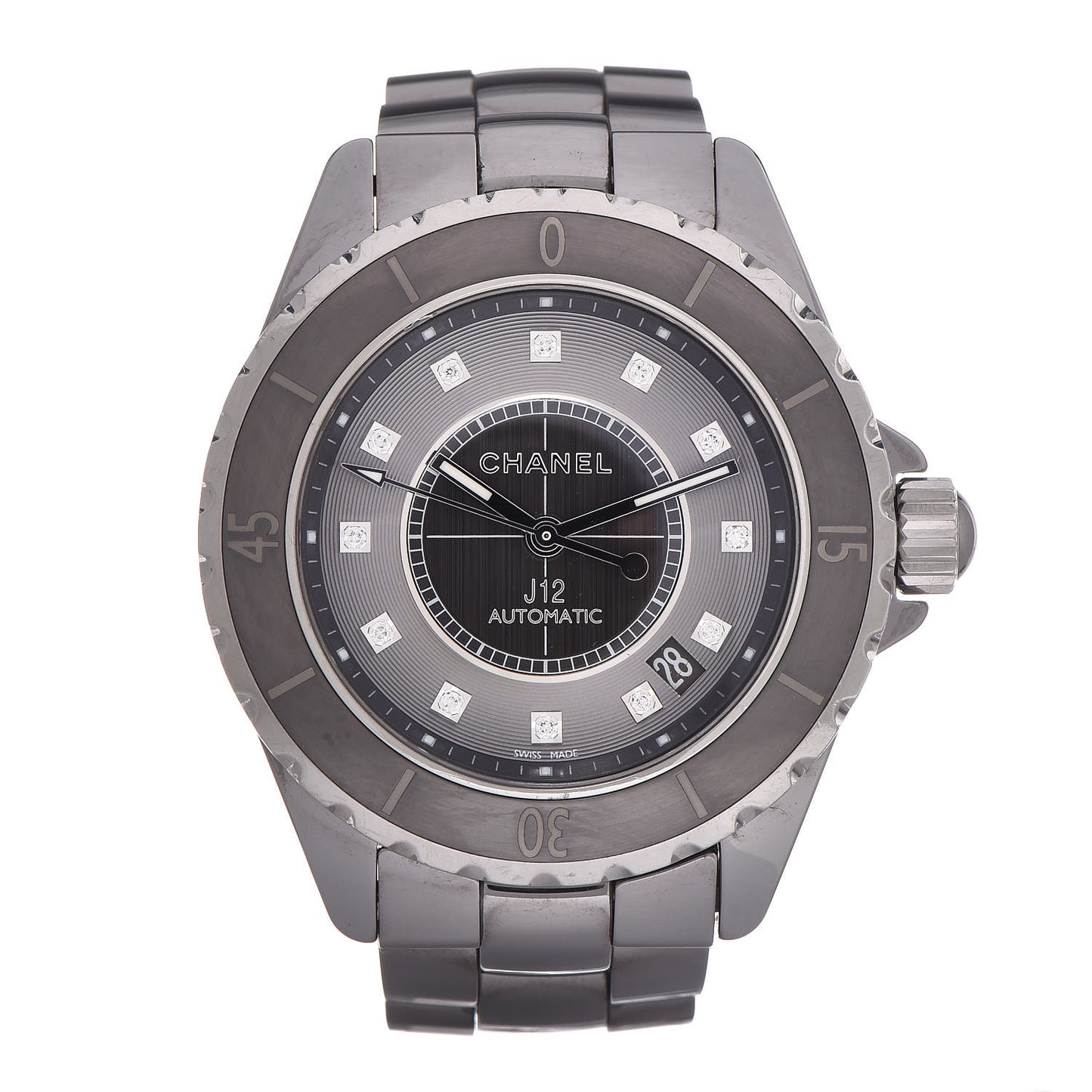 Titanium Ceramic Diamond 38mm J12 Automatic Watch