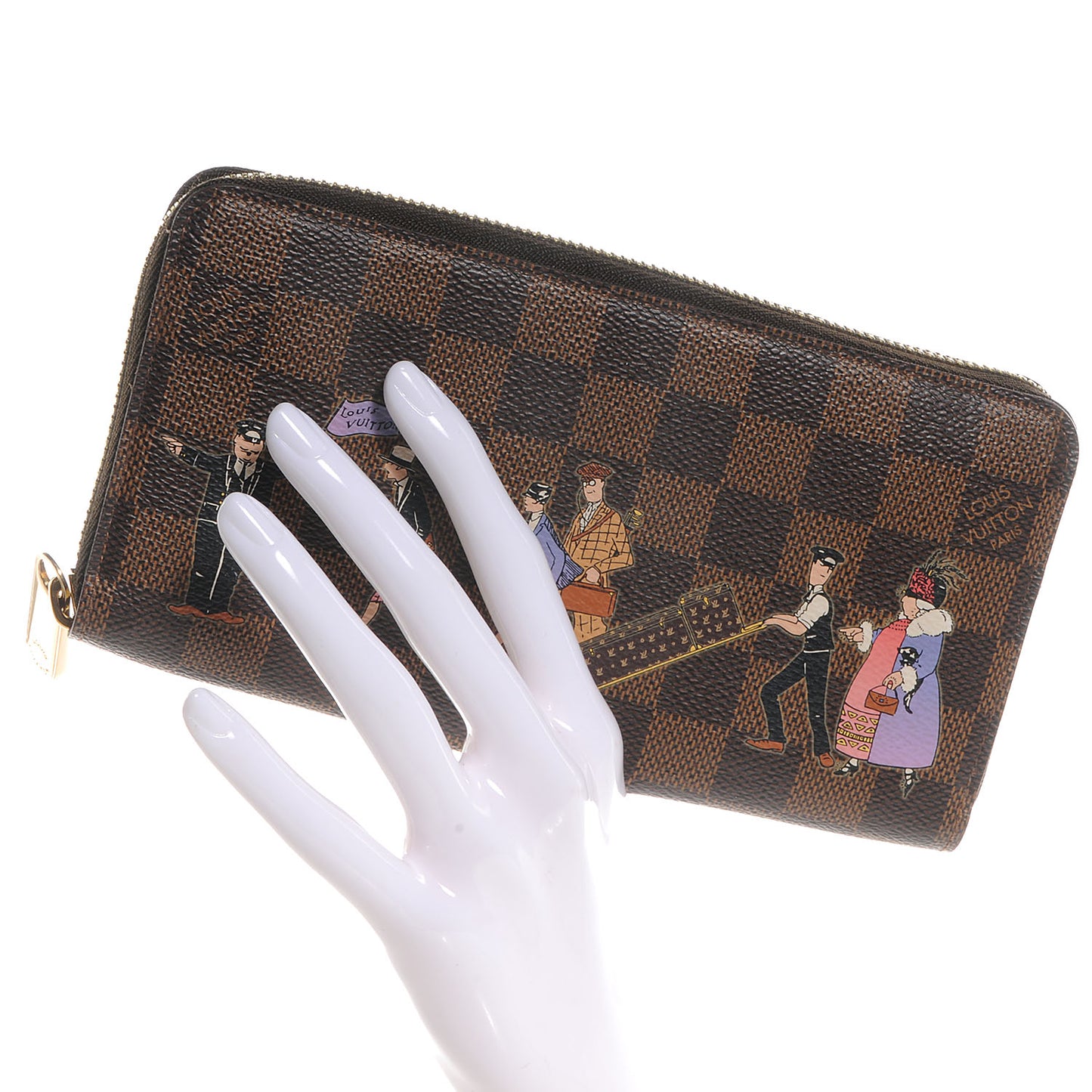 Damier Ebene Illustre Zippy Wallet Violet