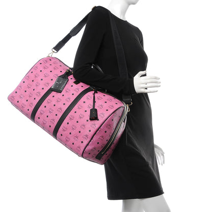 MCM Visetos Large Traveler Weekender Bag Pink 2 of 9