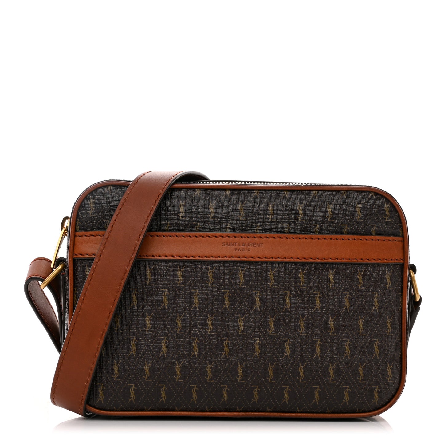 Canvas Smooth Calfskin Le Monogramme Camera Bag Chestnut