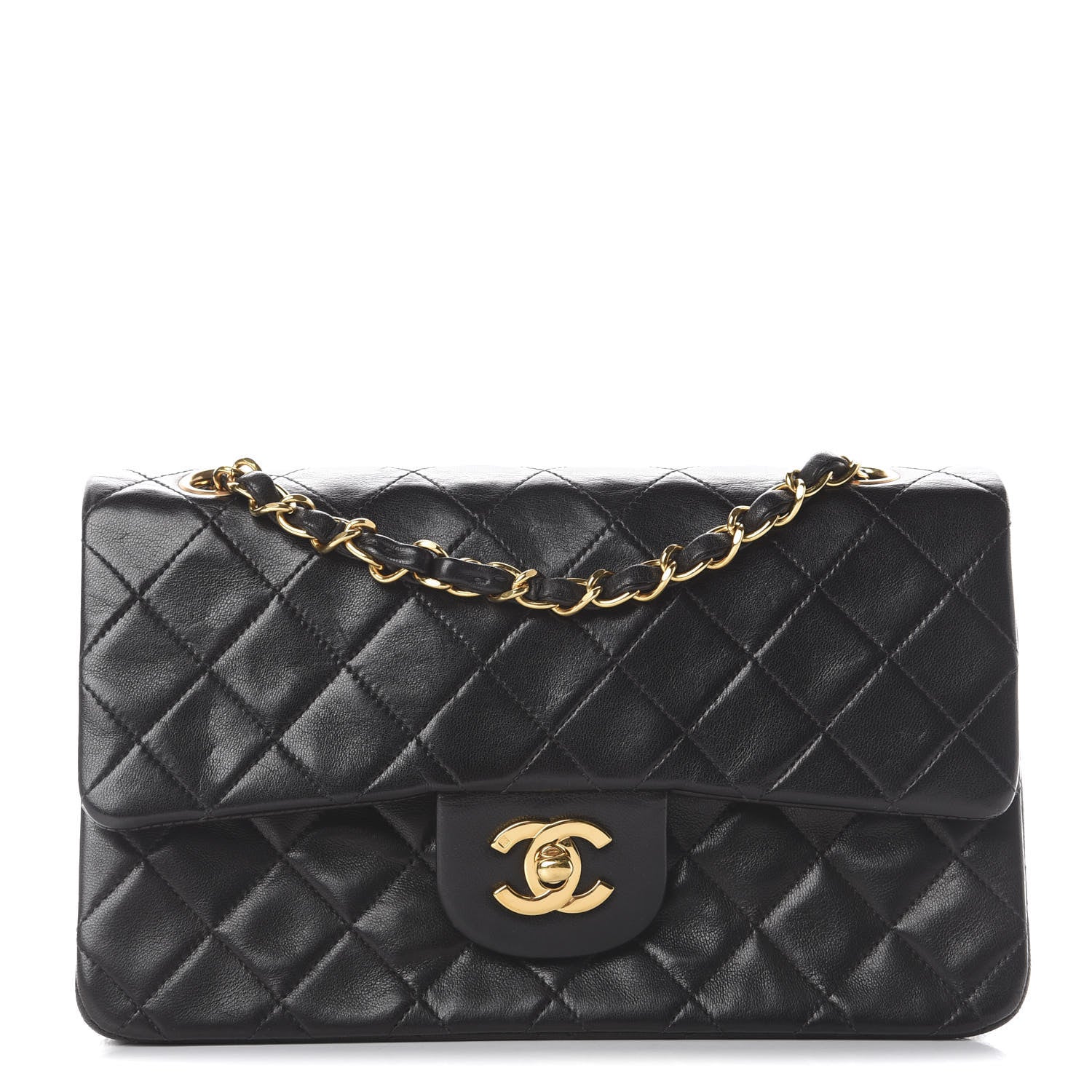 Chanel Lambskin Quilted Small Double Flap Black 1 of 8