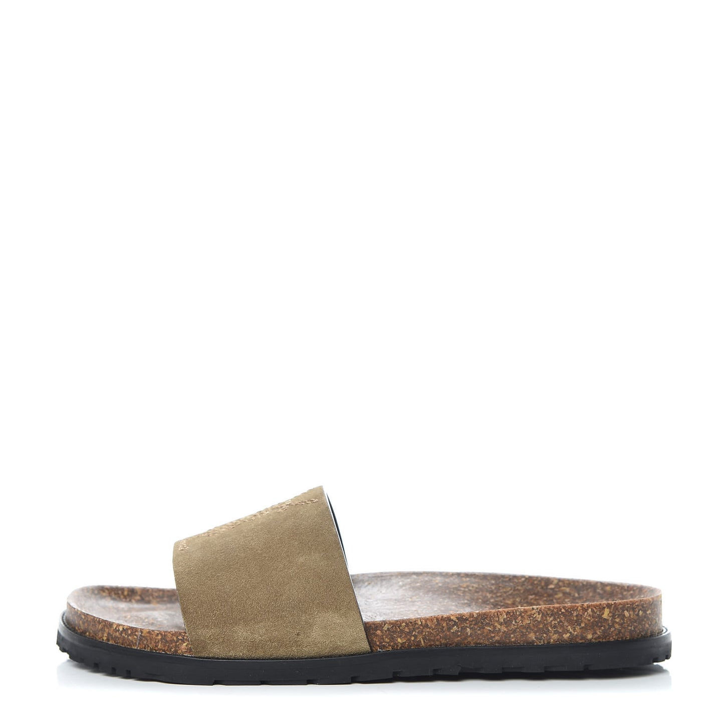 Suede Joan Slide Sandals 37 Brown