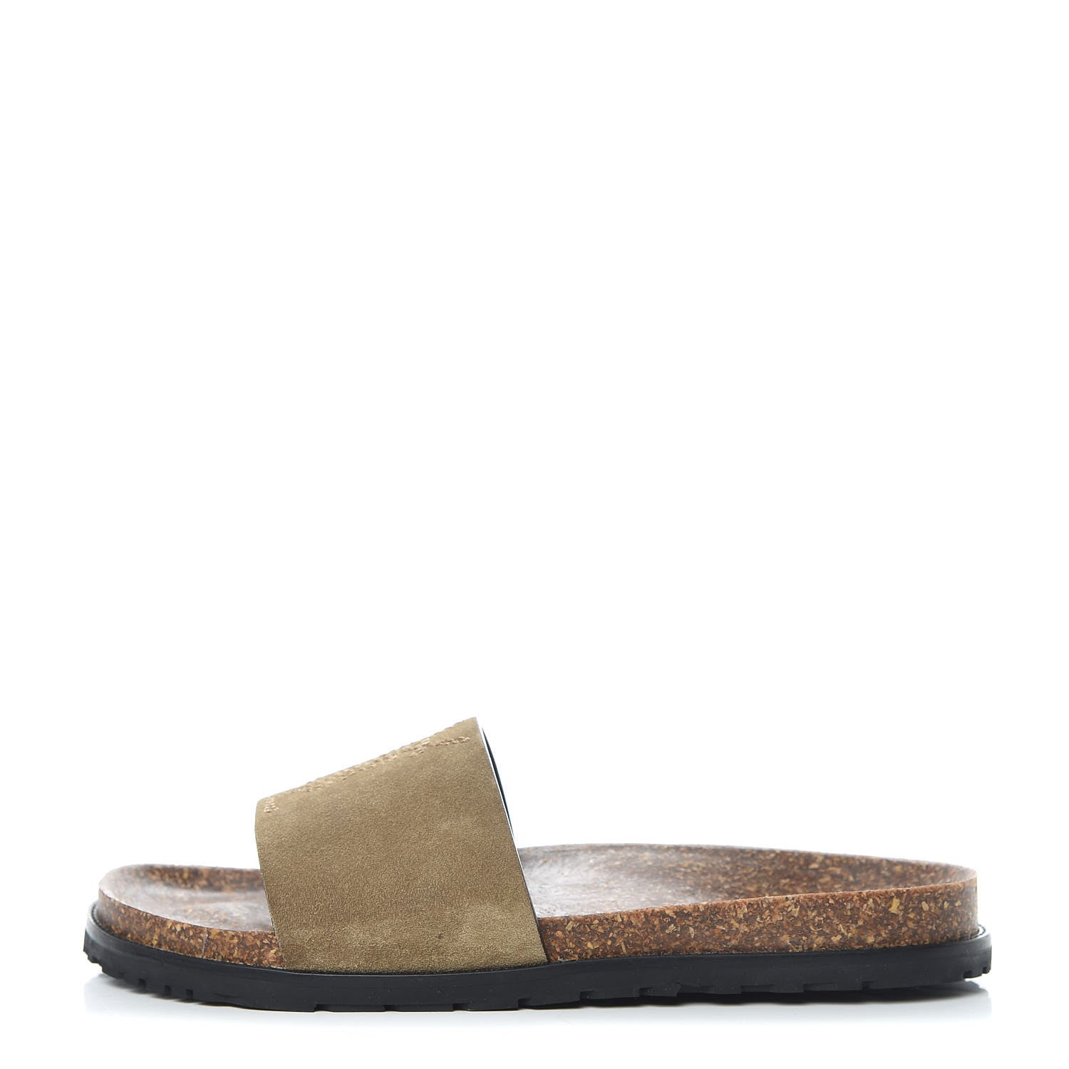 Saint Laurent Suede Joan Slide Sandals 37 Brown 1 of 10