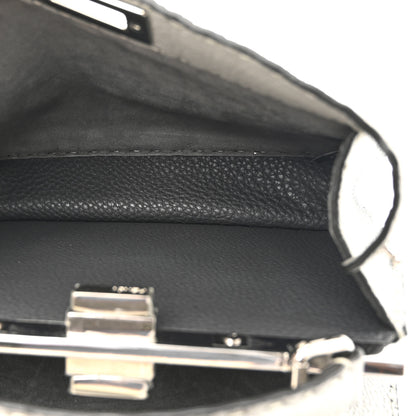 Fendi Cuoio Romano Selleria Bi-Color Small Peekaboo I SEE U Satchel Ghiaccio Asfalto 5 of 11