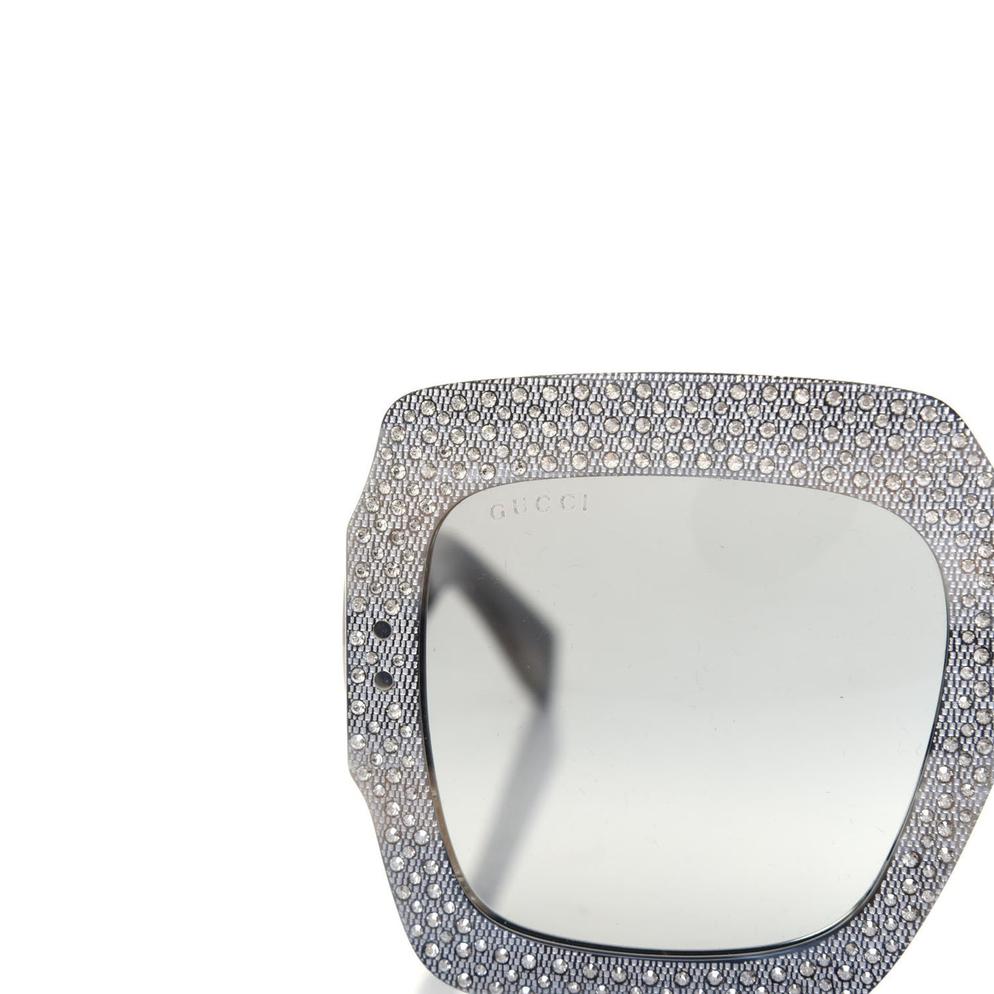 Crystal Square Frame Sunglasses GG0048S Grey