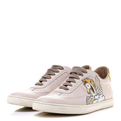 Hermes Calfskin Pegase Pop Quicker Sneakers 37 Beige Multicolor 3 of 12