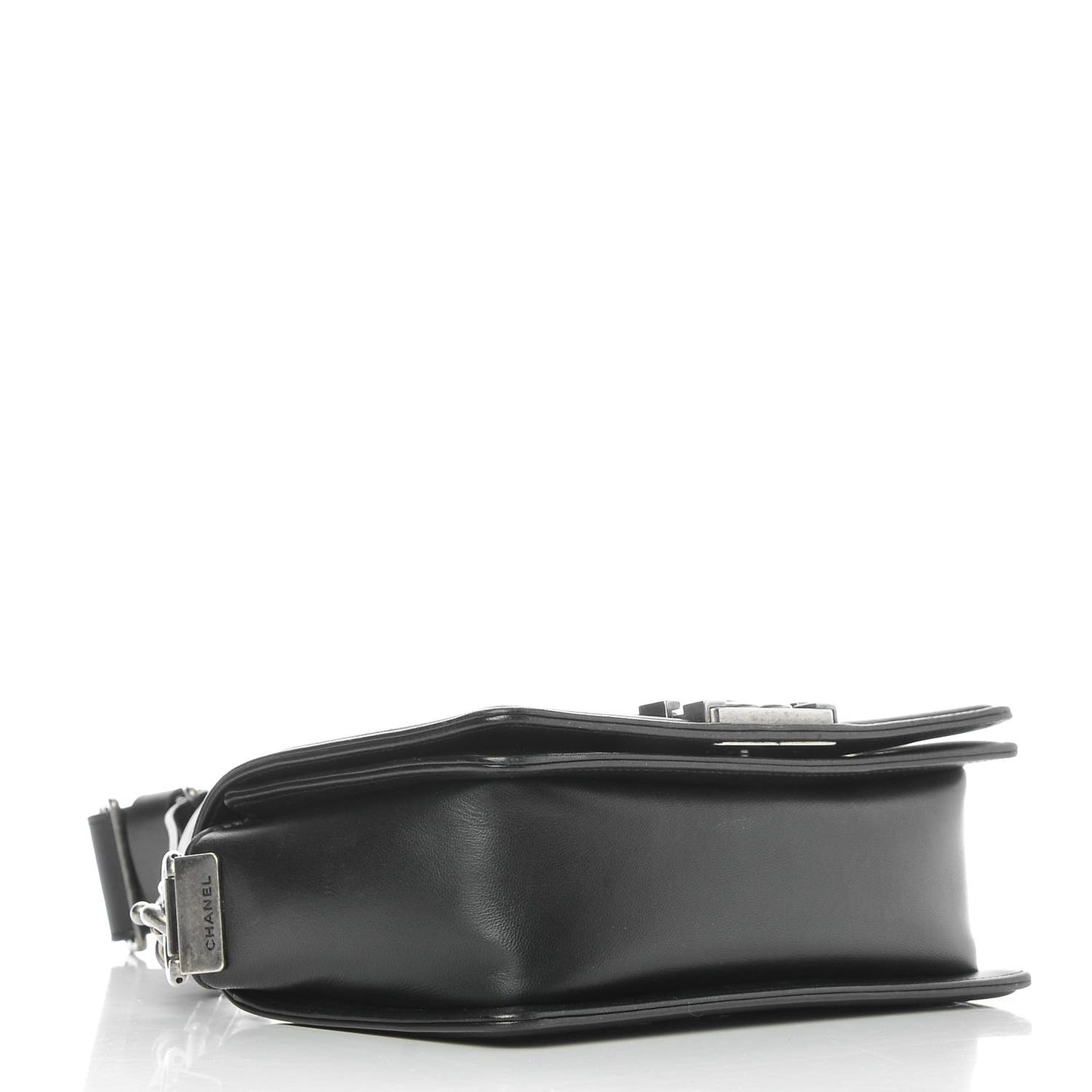 Lambskin Quilted Small Boy Flap Black