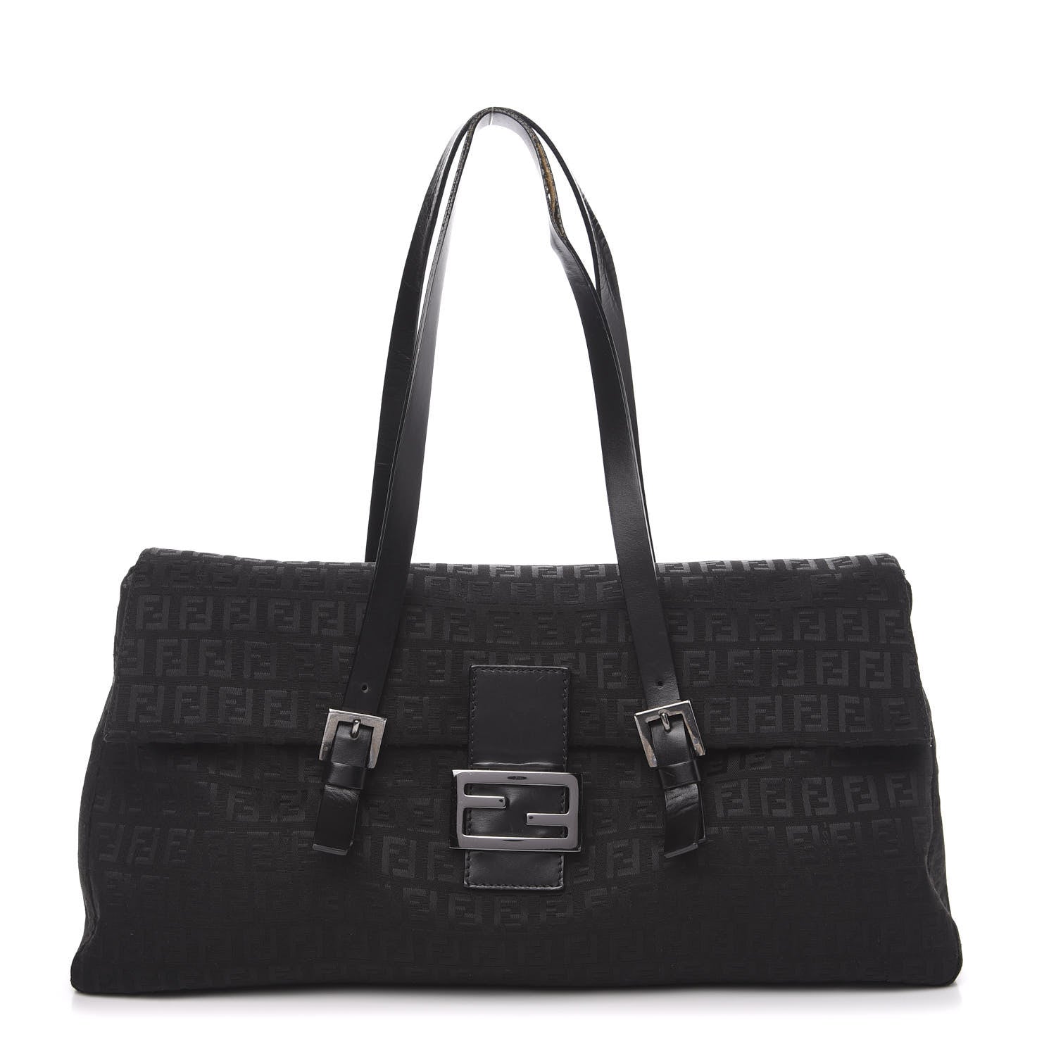 Fendi Zucchino Small Shoulder Bag Black 1 of 11