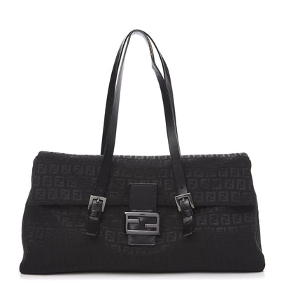 Fendi Zucchino Small Shoulder Bag Black 1 of 11