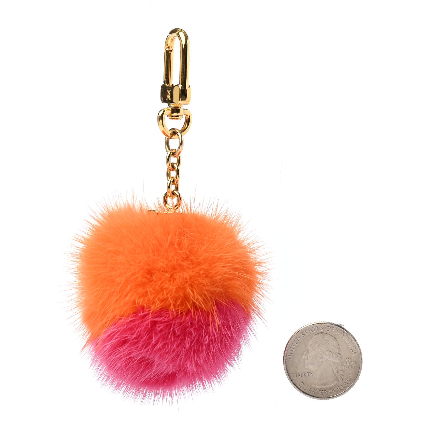Louis Vuitton Mink Fluo Bubble Bag Charm Key Holder Orange 2 of 4