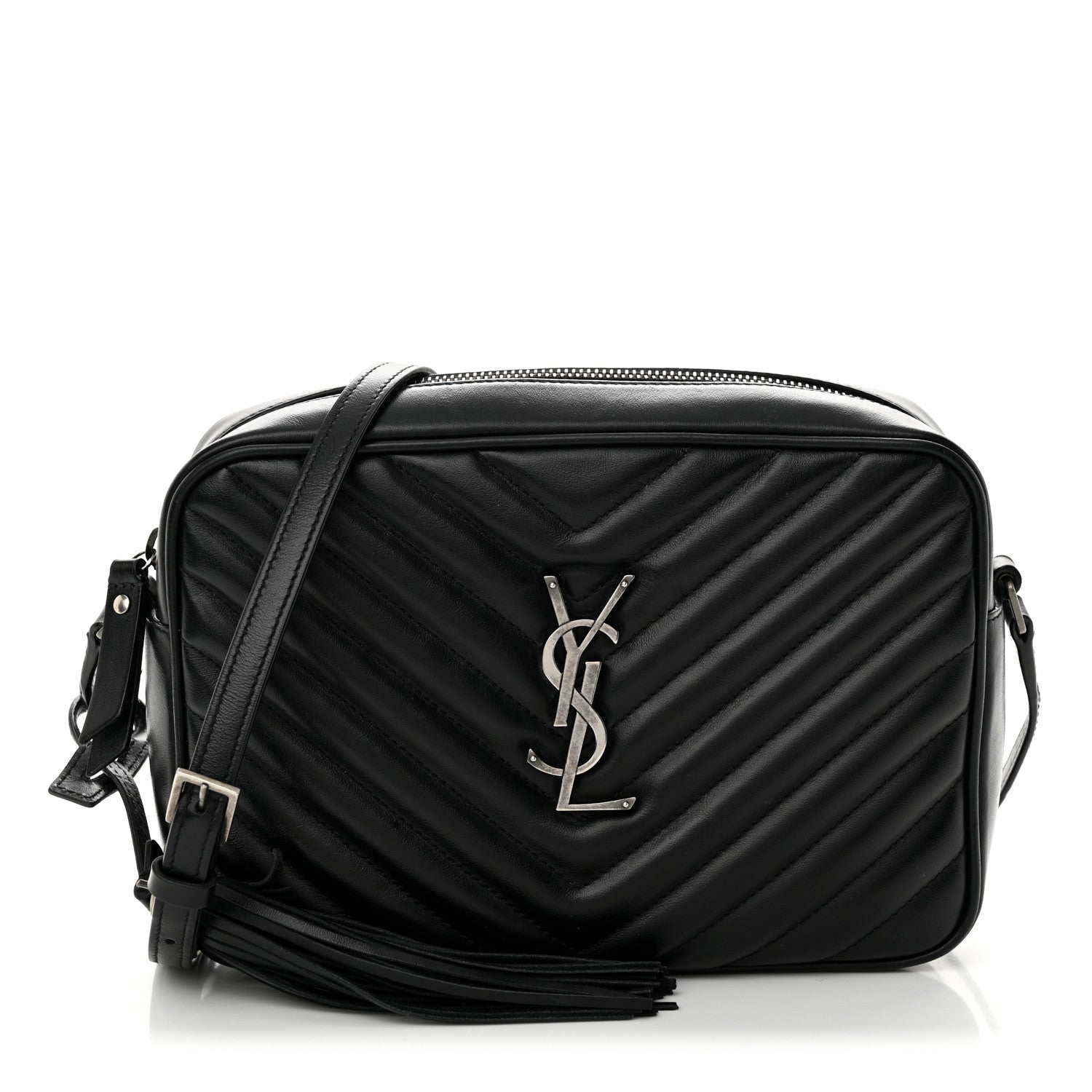 Saint Laurent Calfskin Matelasse Monogram Lou Camera Bag Black 1 of 13