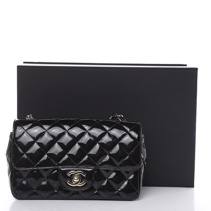 Chanel Patent Calfskin Quilted Mini Rectangular Flap Black 10 of 10