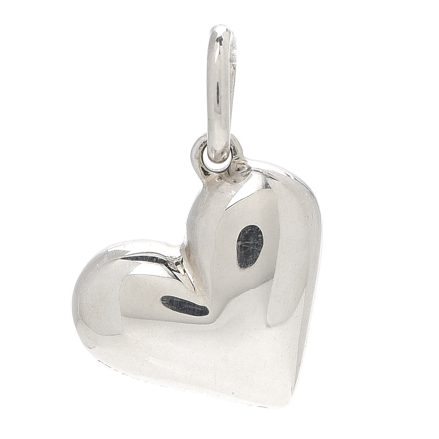 Sterling Silver Diamond Etoile Heart Charm