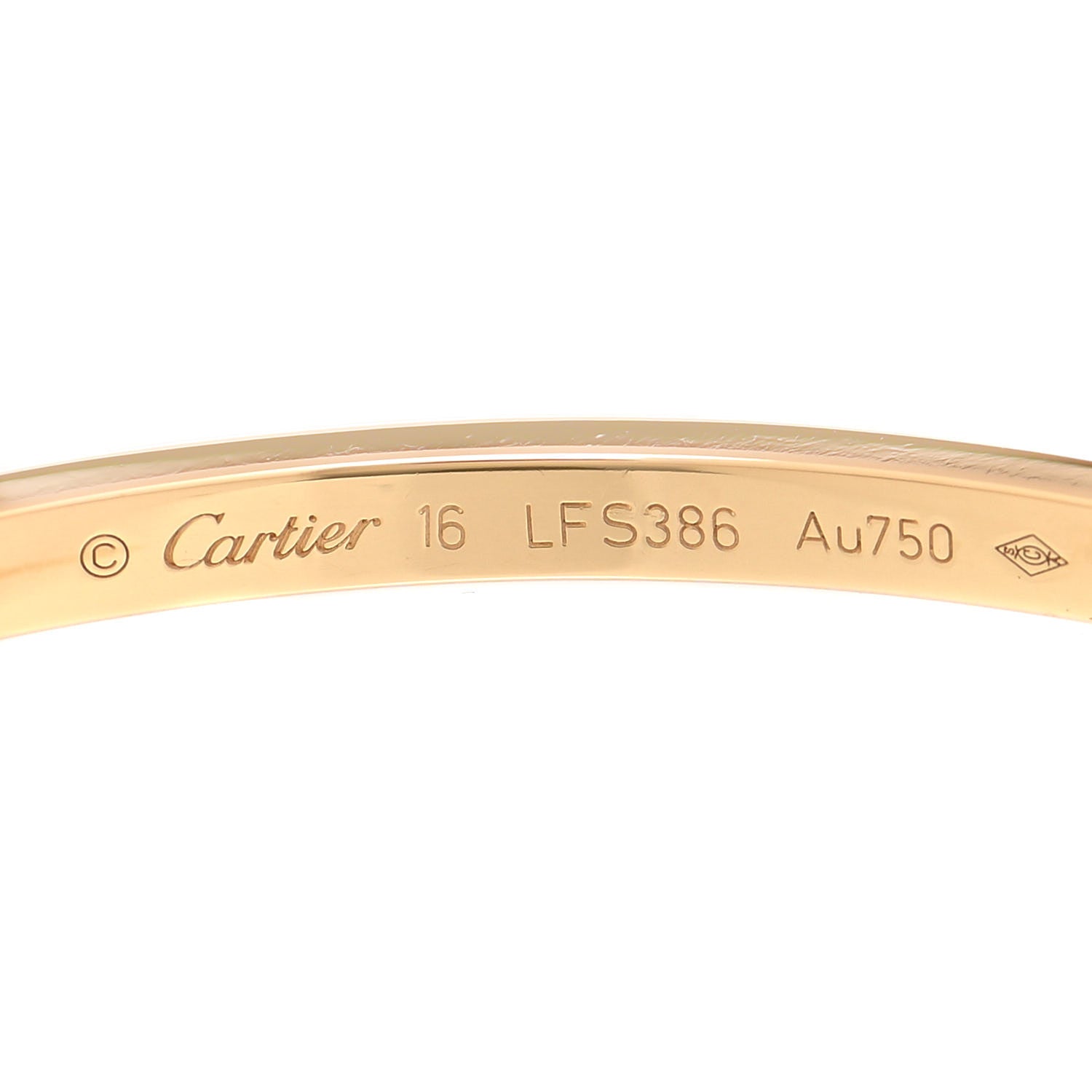 Cartier 18K Yellow Gold Small LOVE Bracelet 16 4 of 5